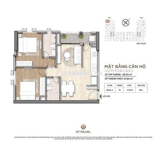 Chủ cắt lỗ HT Pearl 2pn2wc 73m2, CĂN GÓC giá chỉ từ 2 tỷ 8 FULL PHÍ