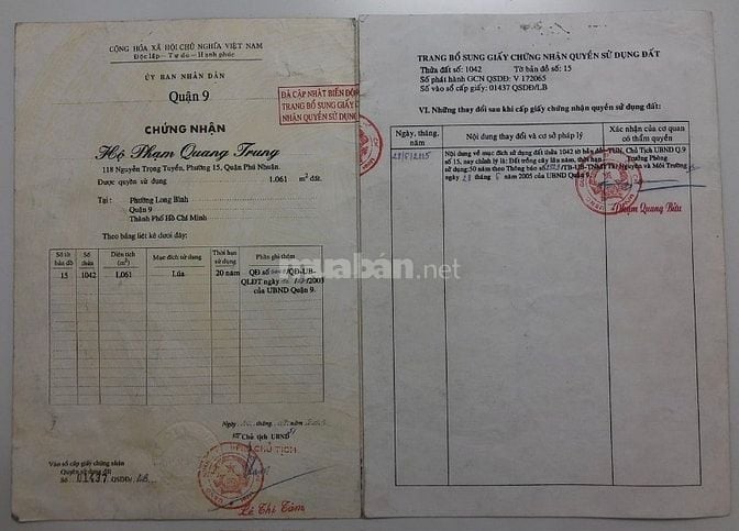 Bán đất hẻm 3m đường Nguyễn Xiển, Tp. Thủ Đức Cách MT Nguyễn Xiển 45m