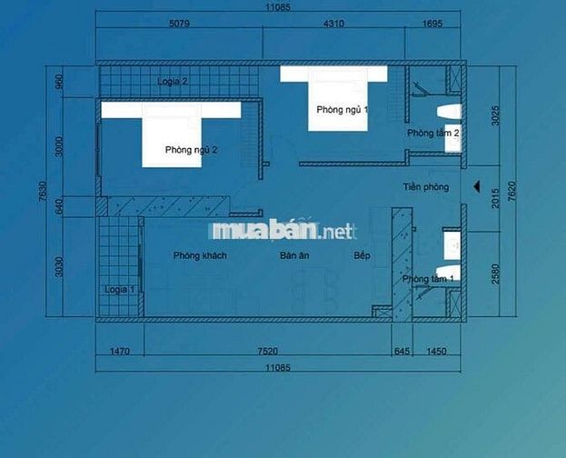Căn hộ 2PN, 2VS, 80m2, tòa BID Residence (Usilk 104), Hà Đông