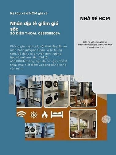 🏠 Ký Túc Xá Giá Rẻ Quận 10 - uy tính, bao điện nước có khắp HCM