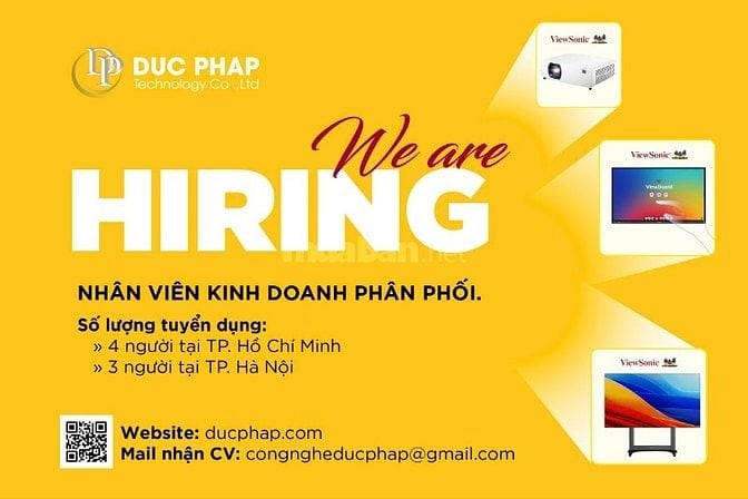 CTY CÔNG NGHỆ ĐỨC PHÁP tuyển NVKD tại HCM và Hà Nội