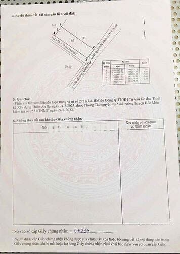 Bán đất 4,5 x 17, 2 MT trước 5m, hông 4m Tân Xuân Hóc Môn