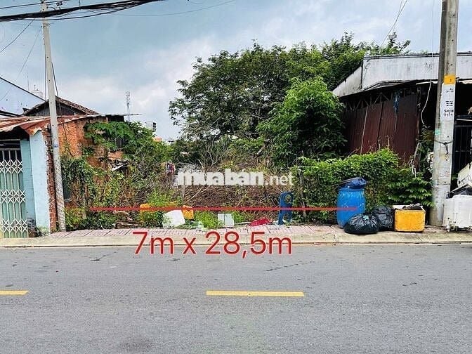 Lô đất full THỔ MT đườg Nhưạ 6m,giá 820tr, Dt 7m x 28,5m,Tân Thông Hội