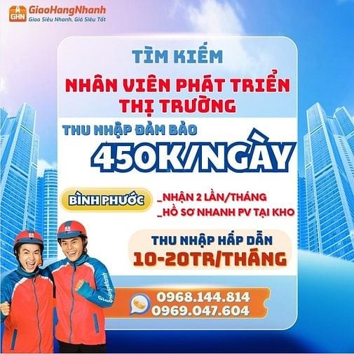 ĐỒNG XOÀI TUYỂN NV GIAO HÀNG NỘI THÀNH NHẸ NHÀN 