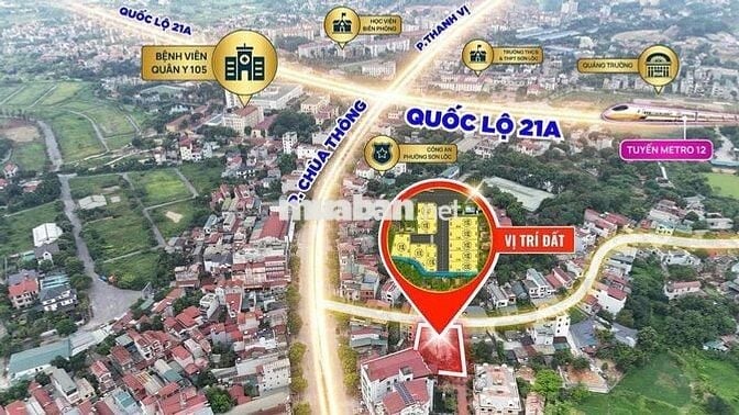 đất sổ đỏ 100m2 gần viện 105 sơn tây hà nội