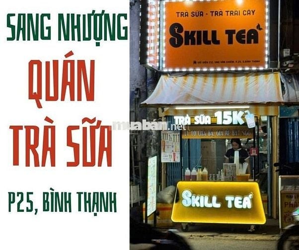 SANG NHƯỢNG QUÁN TRÀ SỮA VÀ MẶT BẰNG P25 BÌNH THẠNH