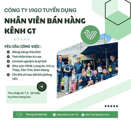 TUYỂN DỤNG NHÂN VIÊN SALES THỊ TRƯỜNG