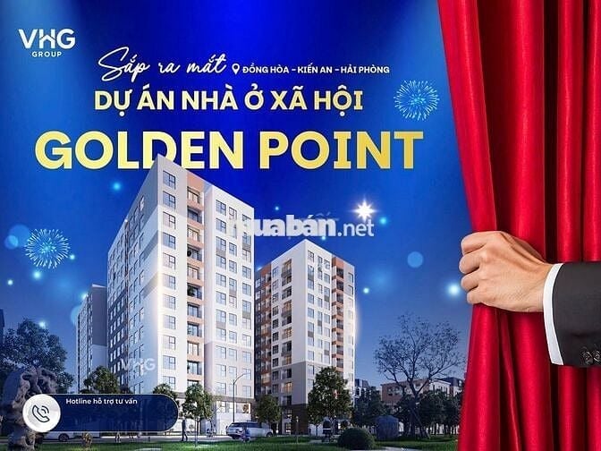 Căn 1 phòng ngủ dự án NOXH GOLDEN POINT ĐỒNG HÒA