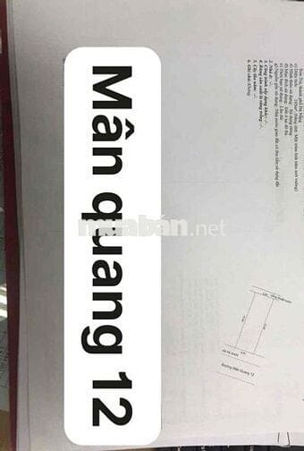 Chủ chào bán lô đất sạch đẹp vuông vắn ngang 6m mặt tiền mân quang 12