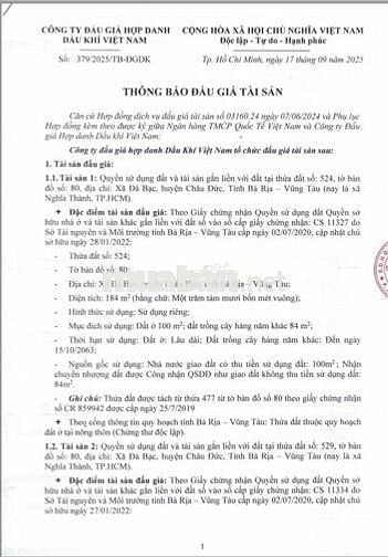 BĐS Xã Đá Bạc, huyện Châu Đức, Tỉnh BR-VT (xã Nghĩa Thành, TP.HCM)
