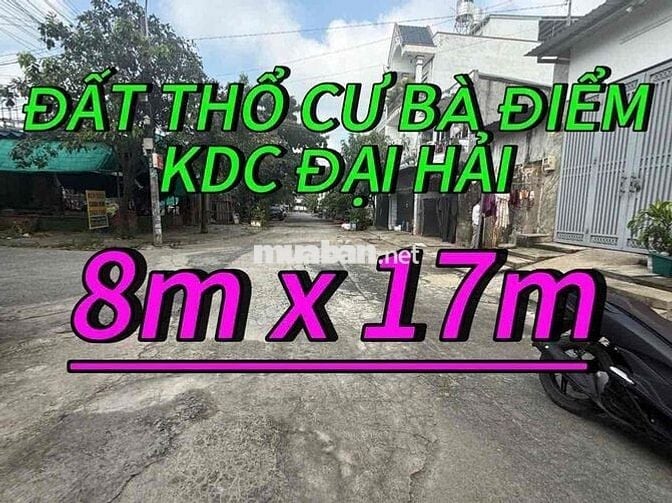🎉MỨC GIÁ 5 TỶ 600 – LÔ ĐẤT KDC ĐẠI HẢI - XÃ BÀ ĐIỂM, TP.HCM - CHỦ GỬI