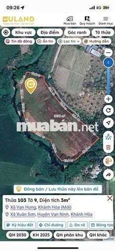cần bán gấp lô đất 3228m2 tại Thôn Xuân Cam - xã Xuân Sơn - Vạn Ninh