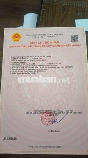 ĐẤT MẶT TIỀN KINH DOANH ĐÔNG THẠNH 1_5, DT:110m2,SHR, CHỈ 4.28 TỶ