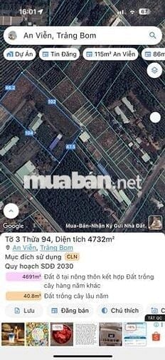 Đất đường nhựa ấp 6 an viễn giáp KCN Giang điền