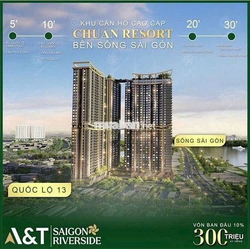Chỉ 10% ký HĐMB Sở hữu ngay căn hộ ven sông A&T Saigon Riverside