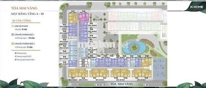 BÁN CĂN HỘ 2PN – 2WC 1.5 TỶ DỰ ÁN K-HOME APARTMENT