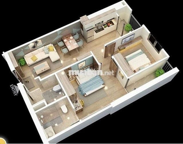 Căn hộ 2PN, 2VS, tòa BID Residence, Tố Hữu, Hà Đông