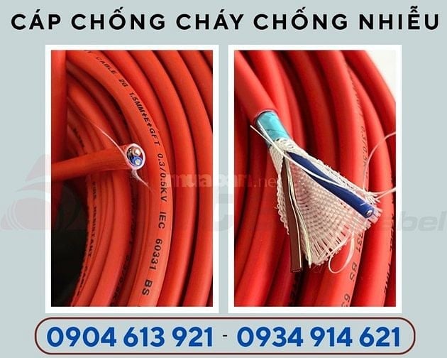 Cáp chống cháy chống nhiễu 2x1.0 + E+ GFT 