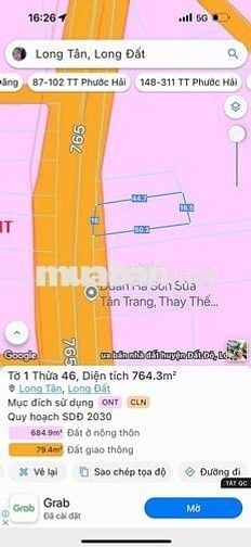765m2 ĐẤT MẶT TIỀN TỈNH LỘ 765🌈🌈🌈 CHỈ 2TỶ950TR🌈🌈 ----- ✅Dt: ngang 16x5