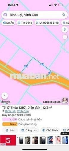 Cần bán gấp đất mặt tiền đường nhựa sổ riêng thổ cư