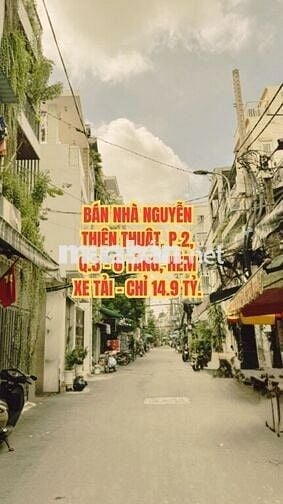 🔥 BÁN NHÀ NGUYỄN THIỆN THUẬT, P.2, Q.3 - 6 TẦNG, HẺM XE TẢI - CHỈ