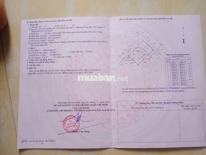 BÁN NHÀ HÀ THỊ KHIÊM (TÔ KÝ) ,TRUNG MỸ TÂY,Q12, 10 * 15,2 ,CHỈ 10,5 TỶ