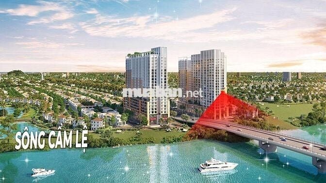 Căn hộ 2PN Sun Spana Tower view sông Cẩm Lệ, thoáng mát, giá 4.6 tỷ