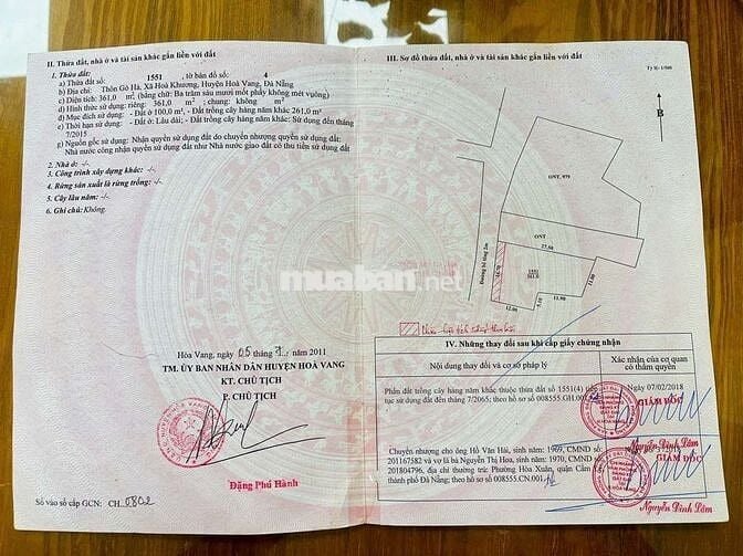 Cần bán lô đất đường nhựa gò hà, hòa tiến