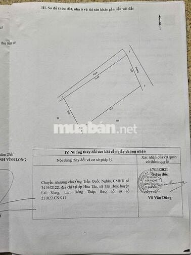 Nền 105m2 thổ cư cách chợ Giáo Mẹo 700m giá chỉ có 300tr
