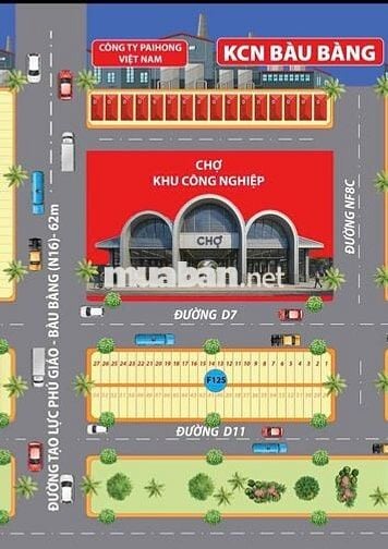 🔥 ĐẤT ĐỐI DIỆN CHỢ BÀU BÀNG – CÓ DÒNG TIỀN SẴN 🔥 💰
