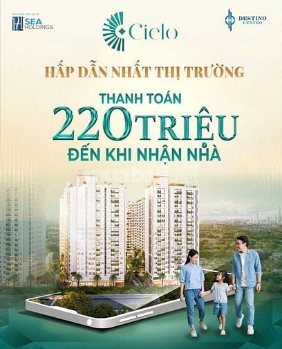 Chung Cư Destino Centro, trả trước 20% cho đến khi nhận nhà 