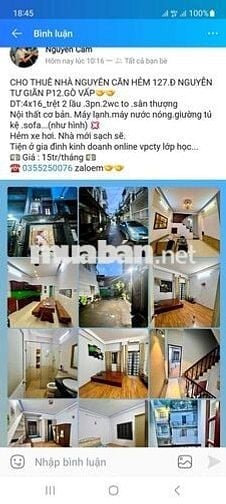 Cho thuê nhà nguyên căn Gò Vấp 🤝