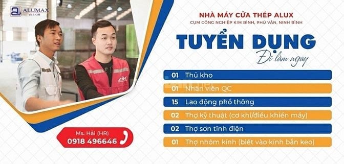 Nhà máy cửa thép tuyển dụng