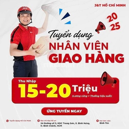 Tuyển NV Giao Nhận Quận Bình Tân