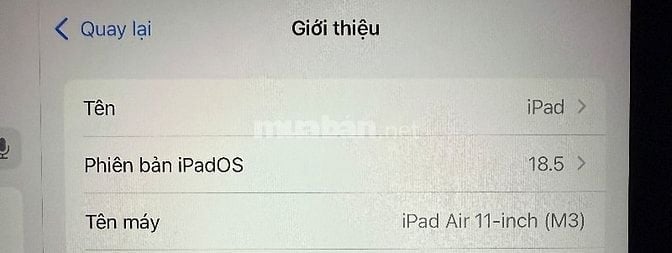 Ipad air M3 11inch 128g Chính hãng Apple