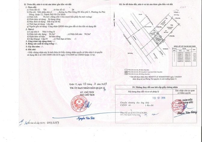 Bán nhà mặt tiền đường An Phú Đông 9, 