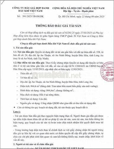 BĐS ấp An Thuận, An Ninh Đông, Đức Hòa, Long An (xã An Ninh, Tây Ninh)