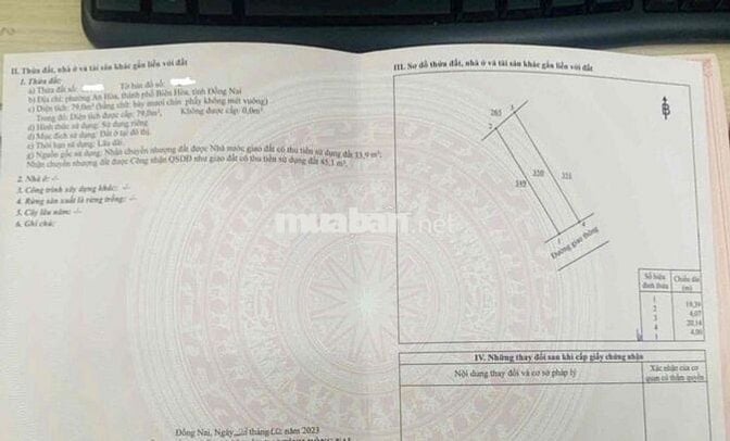 Cần bán nền đất đẹp ngay khu dân cư