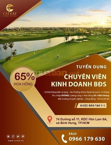 TUYỂN DỤNG 20 SALES BẤT ĐỘNG SẢN
