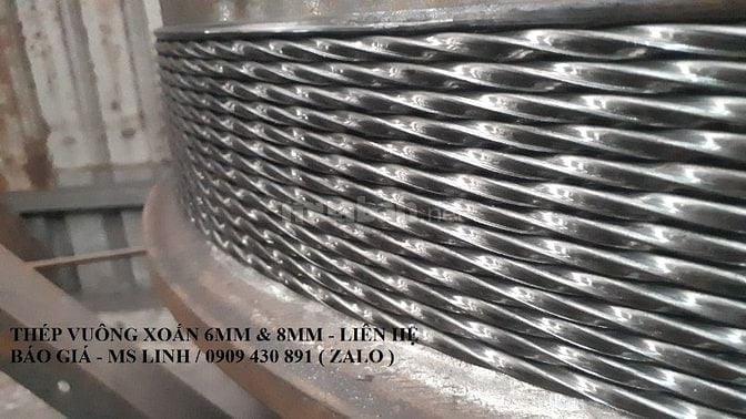 Thép Vuông Xoắn Đặc 6mm - 8mm - Liên Kết Thanh La Grating