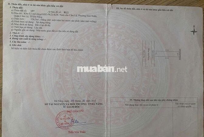 Cần tiền bán gấp lô Hòa Xuân hiếm, vị trí đẹp
