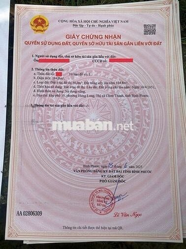 Cần Tiền Bán Gấp Đất Mặt Tiền Cao Bá Quát Thông KCN Becamex Chơn Thành