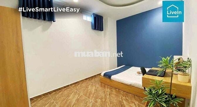 Share phòng riêng căn hộ mini, bếp chung cửa sổ trời Giờ tự do vân tay