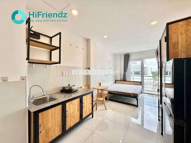 Căn hộ ban công full nội thất mới Âu Dương lân, chỉ tính điện nước