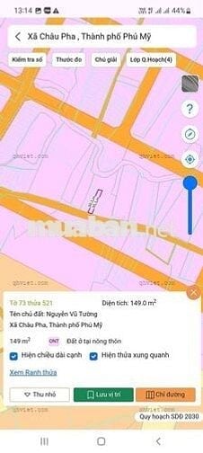 Bán đất châu pha, đường bê tông 7m, qh khu bàn cơ,