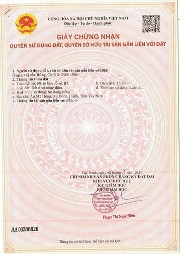 CẦN BÁN ĐẤT ĐỨC HUỆ – LONG AN, ĐẤT FULL THỔ CƯ, SỔ HỒNG CHÍNH CHỦ