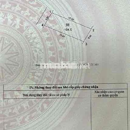Bán đất thổ cư 104 m2, ngõ thông oto đỗ cửa tại Kim Chung Đông Anh.