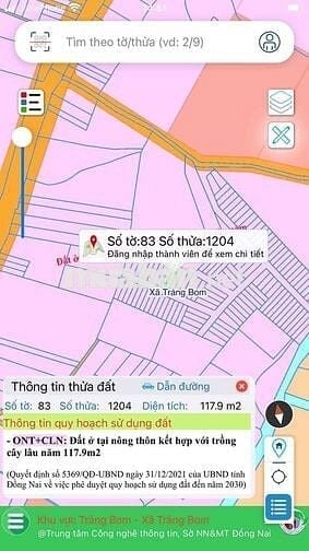 Bán gấp đất nền xã Trảng Bom(ấp2 sông trầu cũ) 900triệu gần chợ.