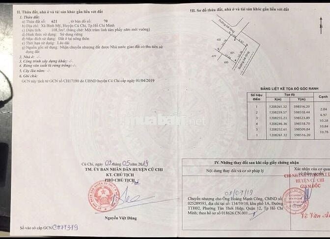 đất cầm ngân hàng cần bán gấp, 2 mặt tiền,gần cầu rạch tra, củ chi