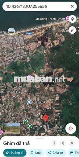Bán nền biệt thự siêu đẹp xã Phước Hải, 577m2, mặt tiền giá 3,3 tỷ